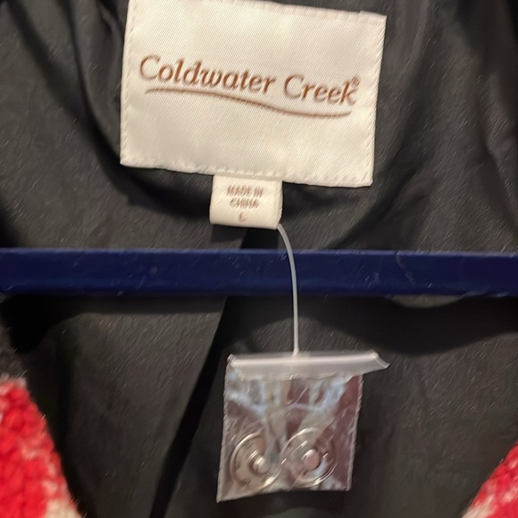 Sherpa winter style coldwater creek jacket with snaps size large new without tag - Picture 2 of 4